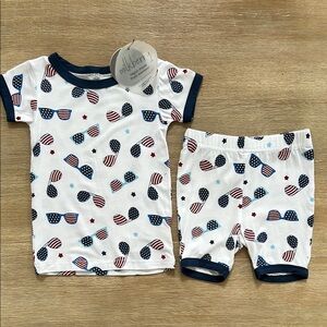 Milkberry Toddler Boy Bamboo Short Pajama Set Americana 12 18 24 months 2T 3T 4T
